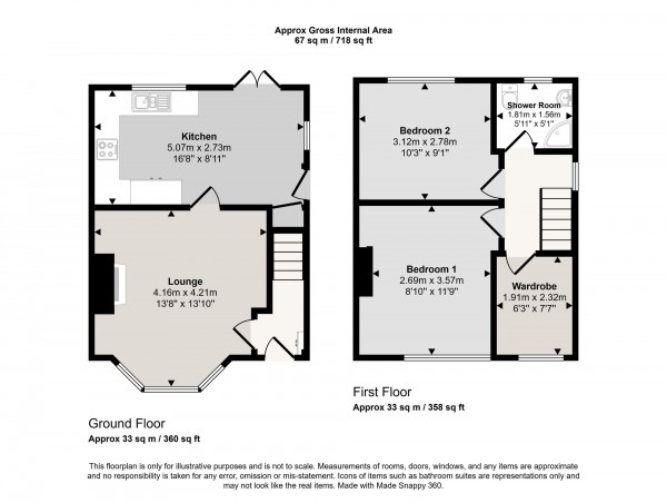 Floorplan for Warwick Road, Cadishead, M44