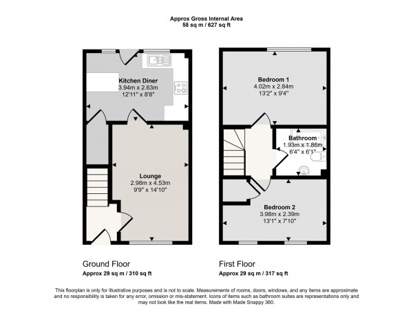 Floorplan for Sesame Gardens, Irlam, M44