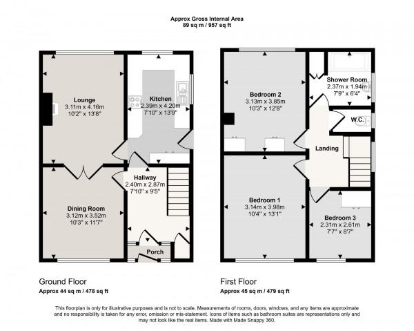 Floorplan for Broadway, Irlam, M44