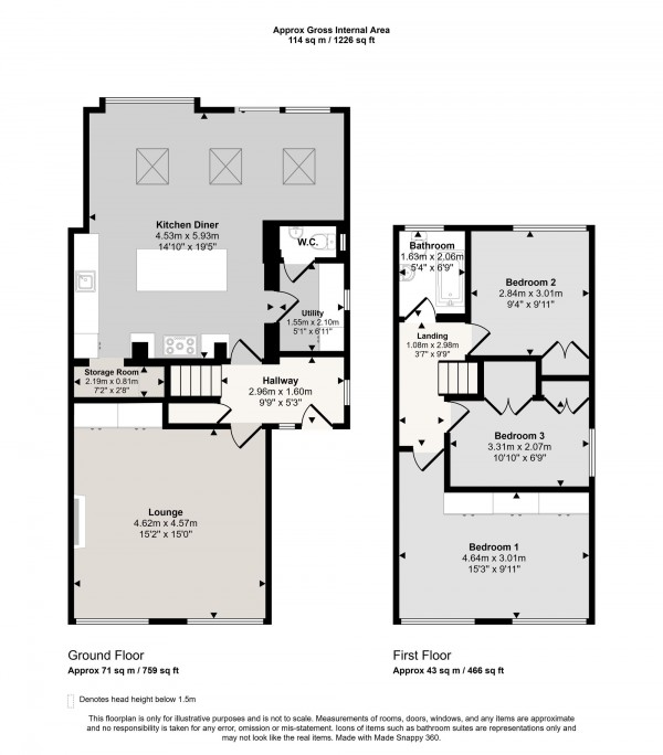 Floorplan for Highbury Avenue, Irlam, M44