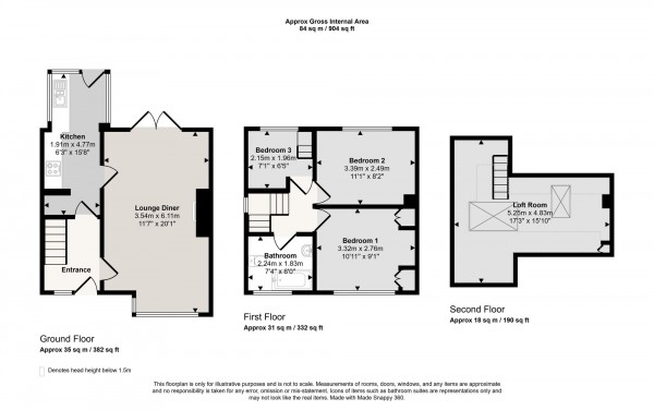 Floorplan for Rose Avenue, Irlam, M44