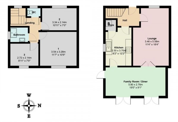 Floorplan for Elsinore Avenue, Irlam, M44