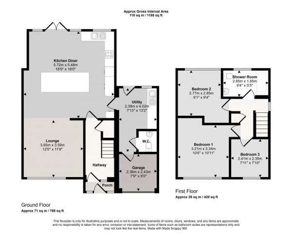 Floorplan for Springclough Drive, Worsley, M28