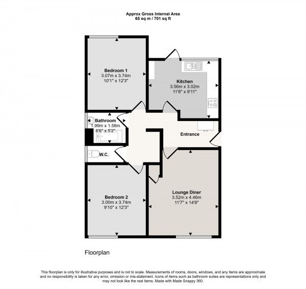 Floorplan for Crossfield Road, Eccles, M30